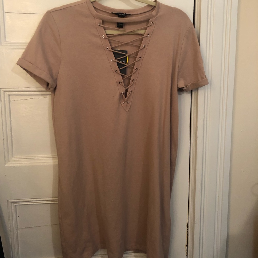 Forever 21 tan dress